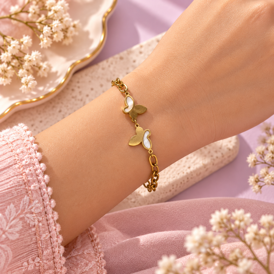 Butterfly Bracelet- 18k Gold Plated