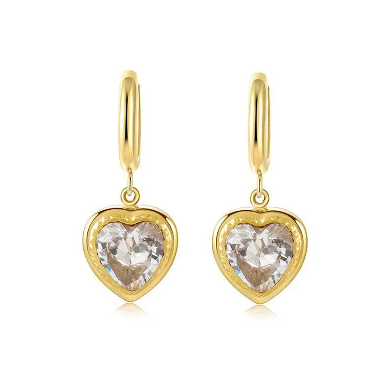 Heart Huggies - 18K Gold Plated