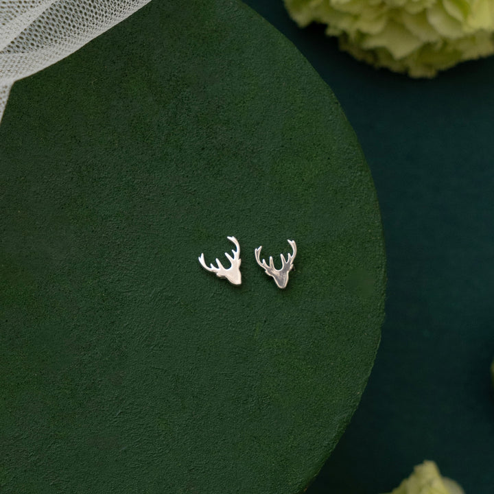 Reindeer Sterling Silver Studs