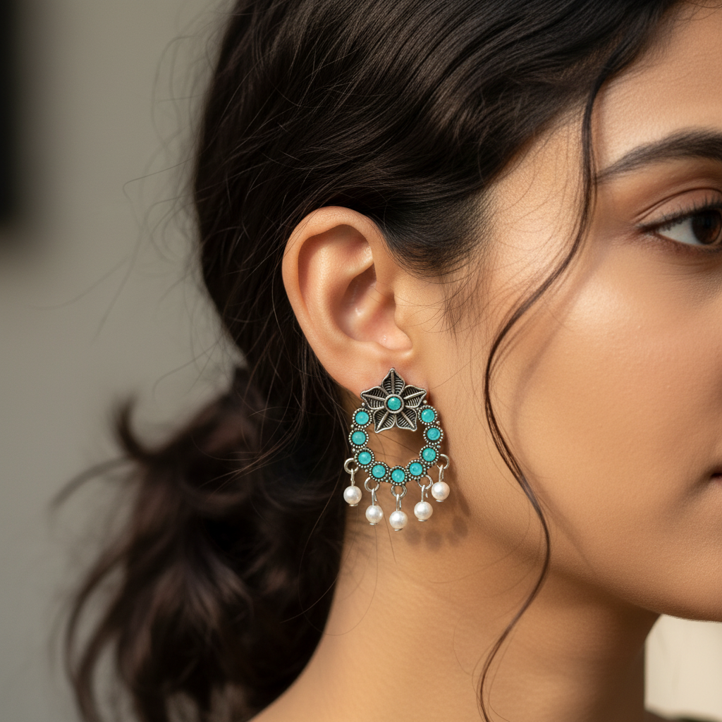 Set of 12 Earrings with Folding Jhumka Box