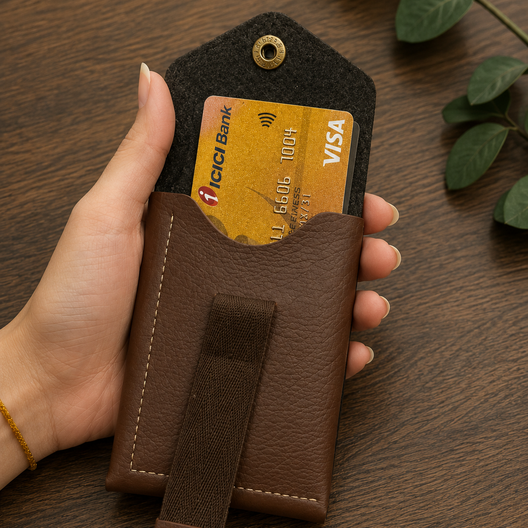 Slim Flip Vegan Leather Wallet