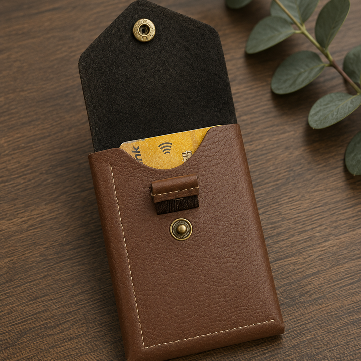 Slim Flip Vegan Leather Wallet