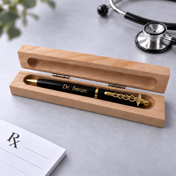 Personalised Doctor Pen with Wooden Box