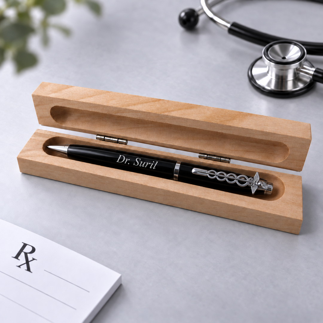 Personalised Doctor Pen with Wooden Box