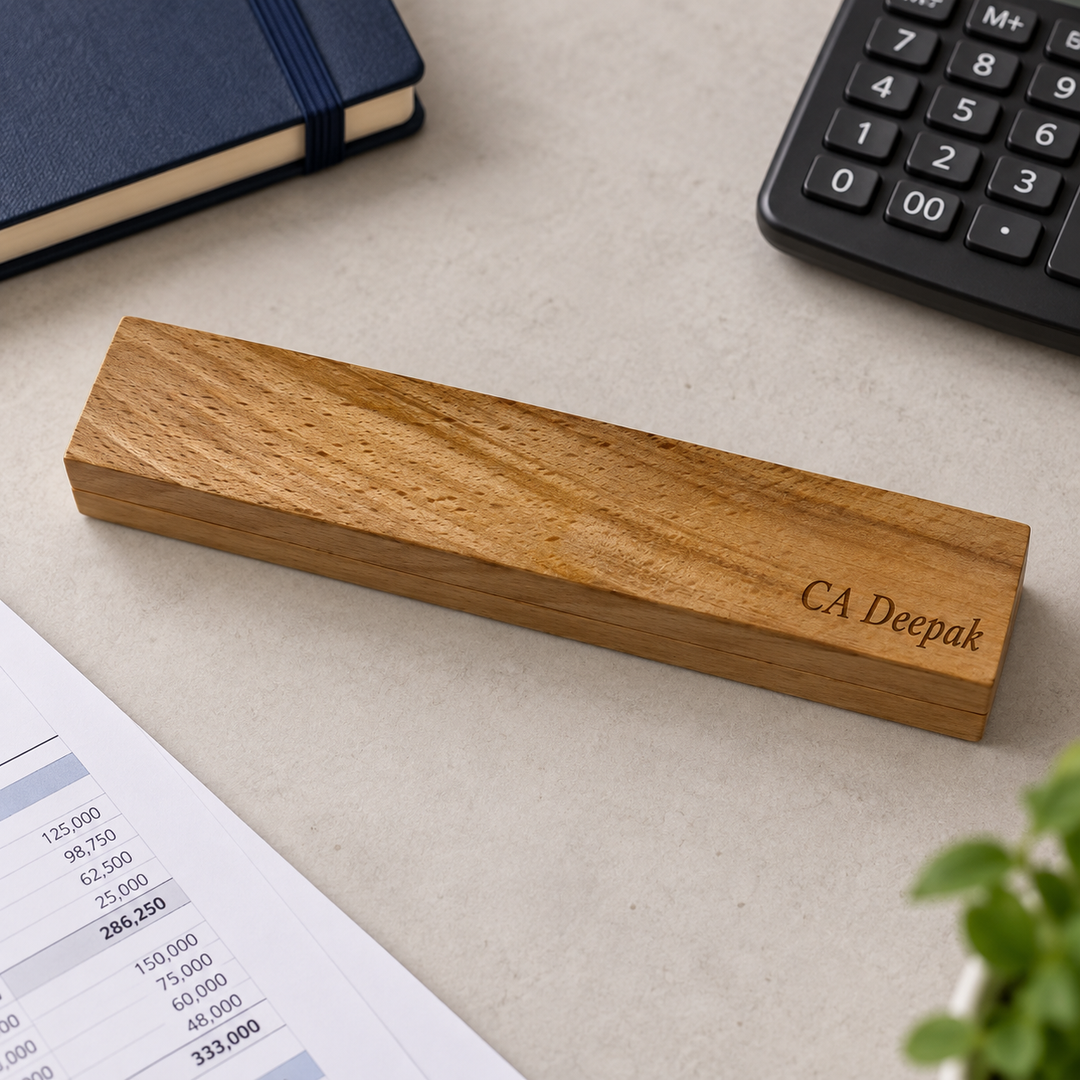 Personalised Chartered Accountant Pen with Wooden Box