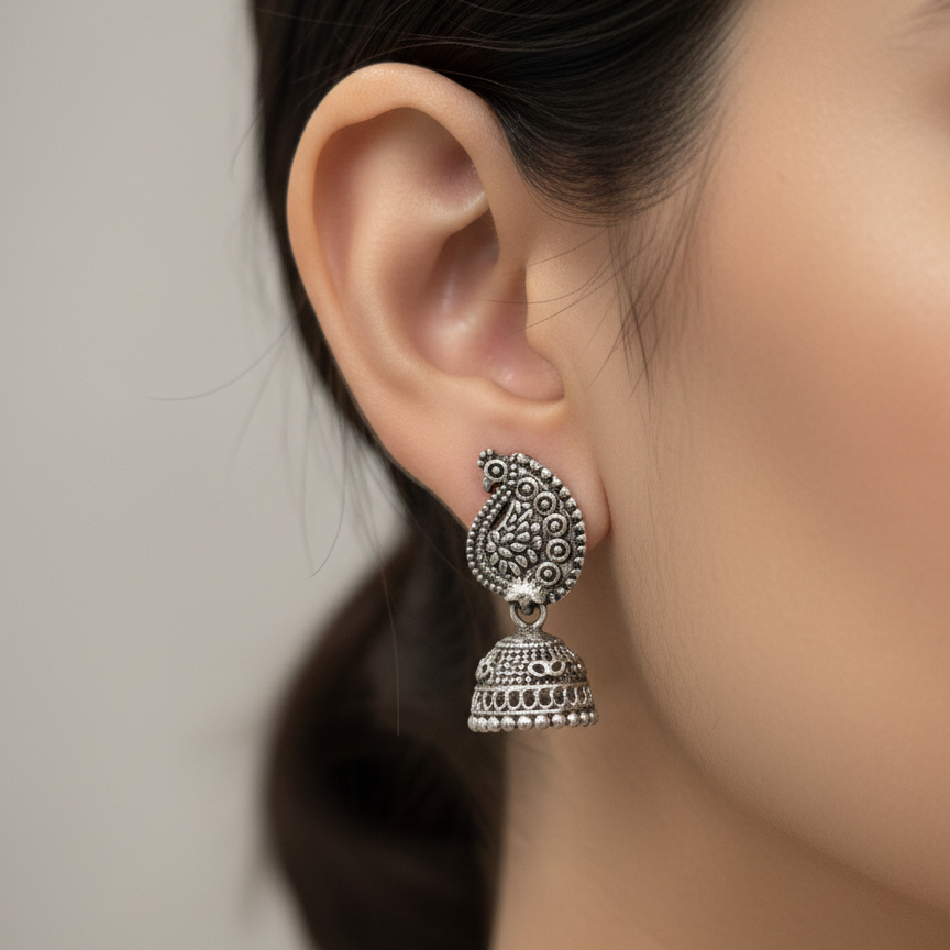 12 Jhumka Gift Set in Wooden Box with Mirror