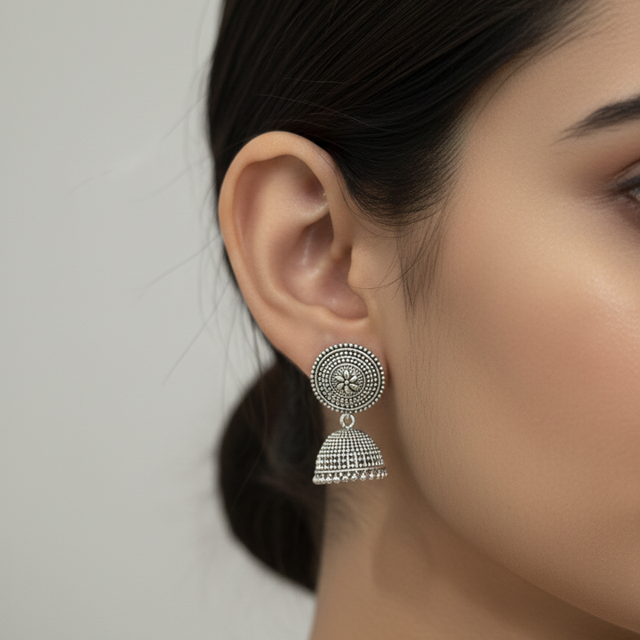 12 Jhumka Gift Set in Wooden Box with Mirror