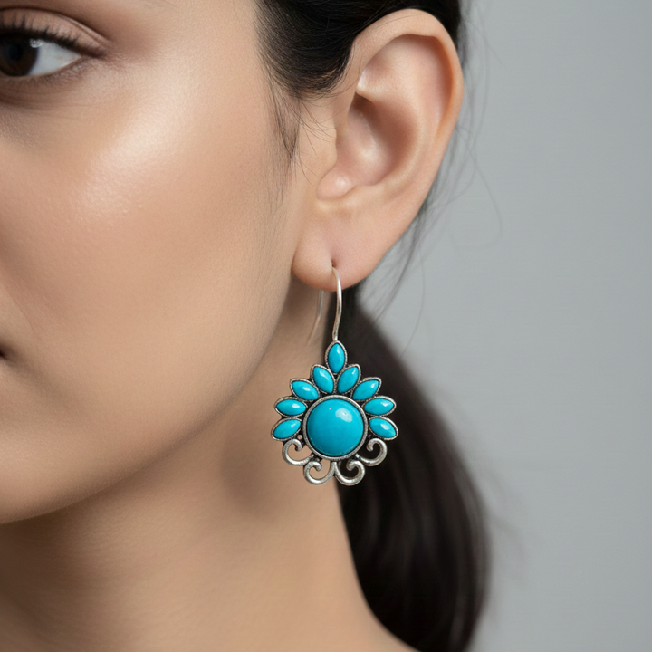 12 Jhumka Gift Set in Wooden Box with Mirror