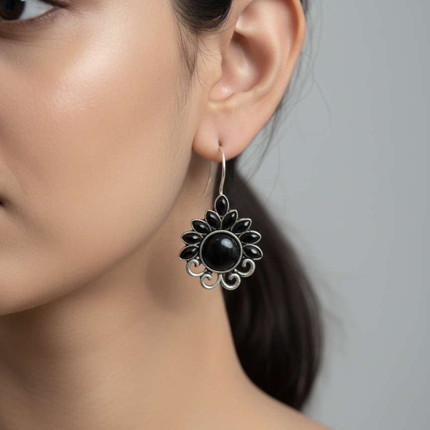 12 Jhumka Gift Set in Wooden Box with Mirror