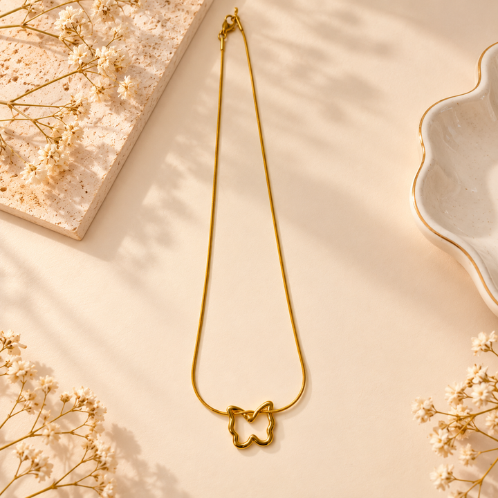 Butterfly Necklace- 18k Gold Plated