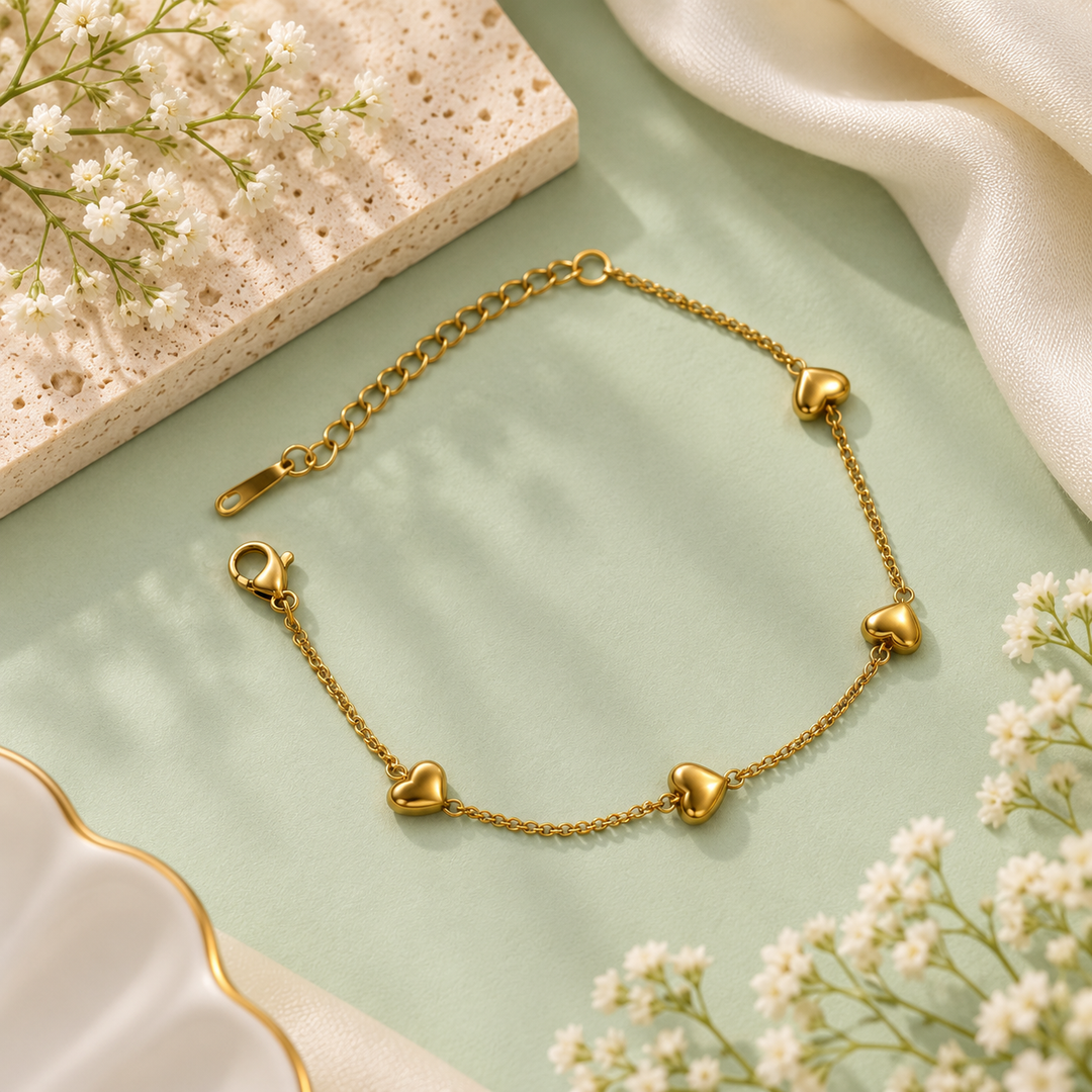 Little Hearts Bracelet- 18k Gold Plated