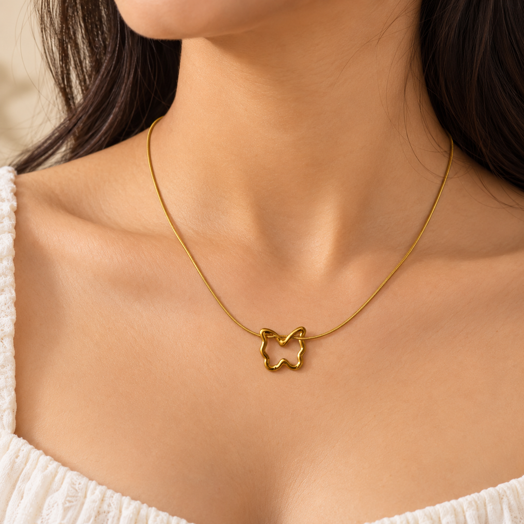 Butterfly Necklace- 18k Gold Plated