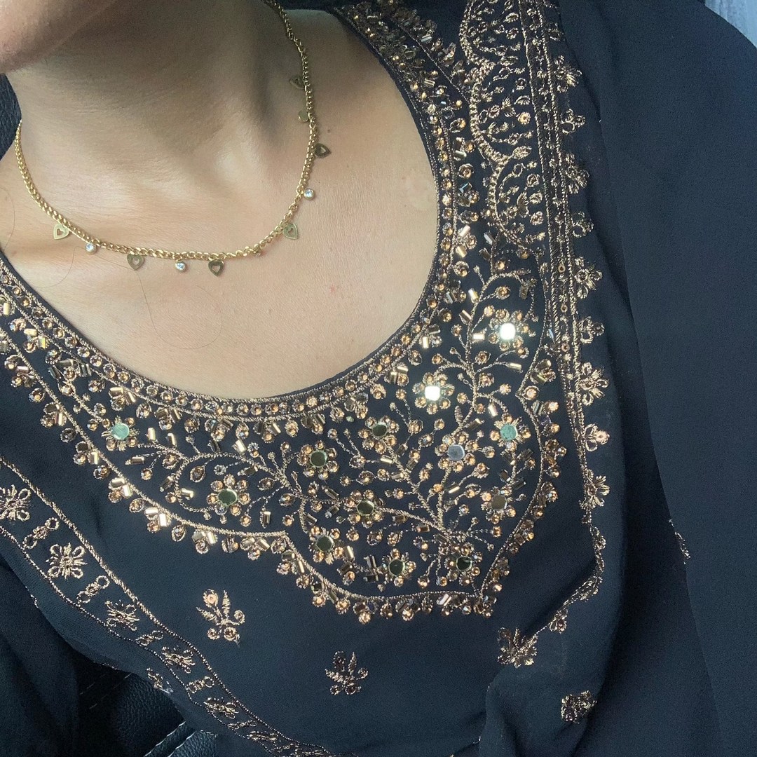 Heart Choker Pendant - 18k Gold Plated