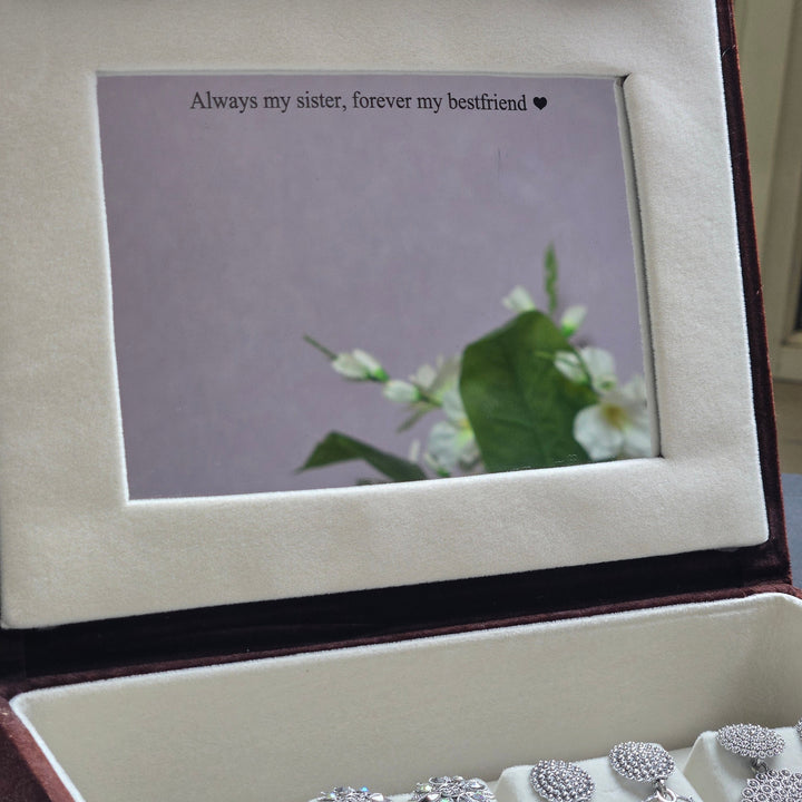 Rakhi Special Personalised 12 Jhumka Box with Mirror