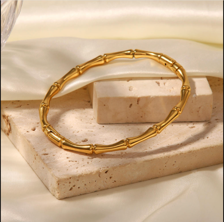 Bamboo Bracelet- 18k Gold Plated