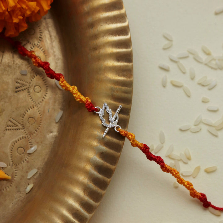 Bansuri Sterling Silver Rakhi