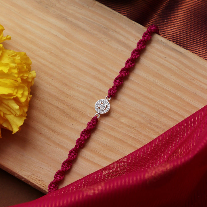 Smiley Sterling Silver Rakhi