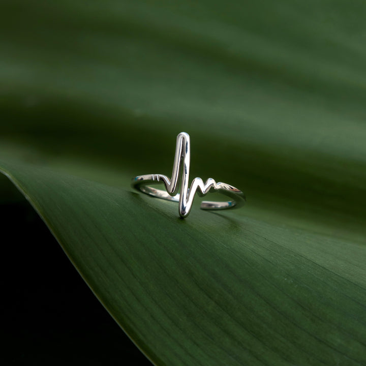 Heart Beat Sterling Silver Ring