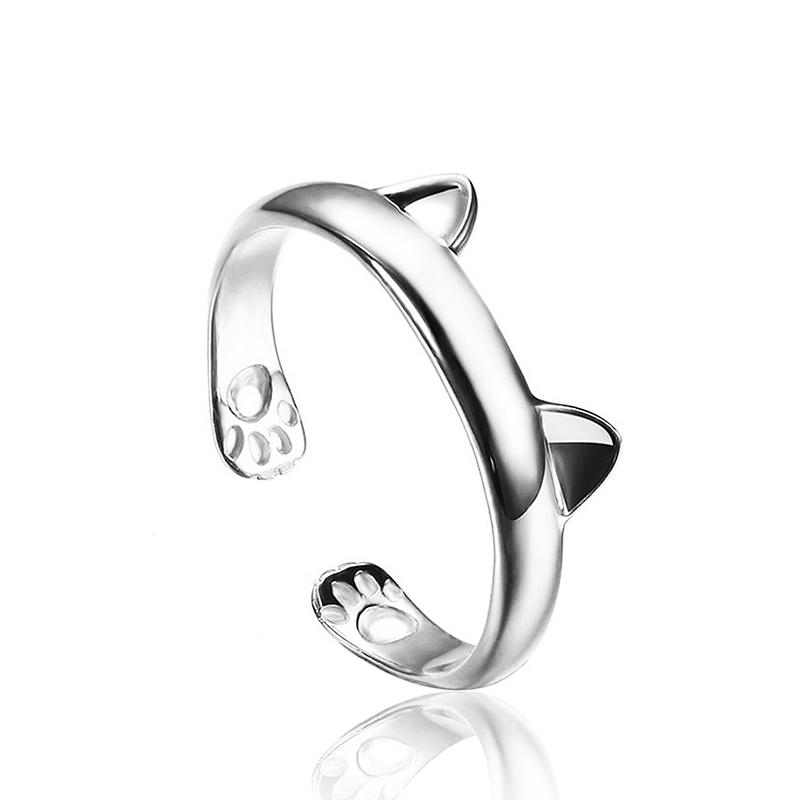 Cat Ears Sterling Silver Ring